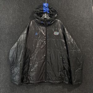 Florida Gators Puffer Jacket Men's XXL Black Nike Hooded Coat Full Zip Pockets